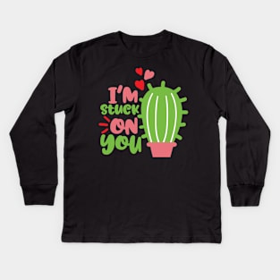 i'm stuck on you Kids Long Sleeve T-Shirt